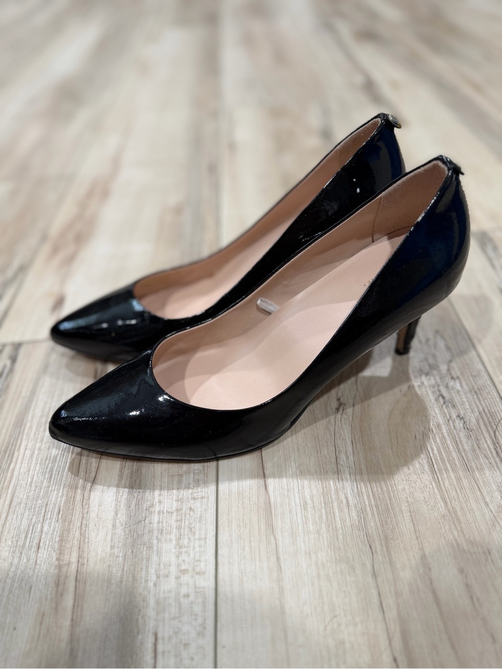 kate spade Black Patent Pointed-Toe Pumps